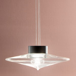 Desideria Transparent Pendant - Overstock - Matte Black / Transparent