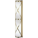 Chase Half Round Wall Light - Overstock - Antique Brass / Frost White