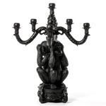 Giant Burlesque 3 Monkeys Candle Holder - Overstock - Black