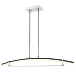 Arc Linear Chandelier - Overstock - Chrome / Black