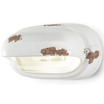 Vintage Bulkhead Horizontal Wall Light - Overstock - Refined White / Clear