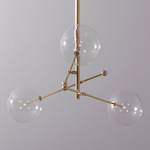 RD15 Chandelier - Floor Model - Lacquered Burnished Brass / Transparent