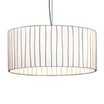 Curvas Pendant - Stainless Steel / White
