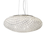 Tati Pendant - Stainless Steel / White