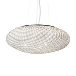 Tati Pendant - Stainless Steel / White