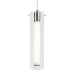 Bari Color-Select Pendant - Polished Chrome / Clear Swirl