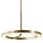 One Color-Select Pendant - Antique Brass / White