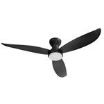 Banks Outdoor LED Color-Select Ceiling Fan - Black / Frosted