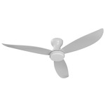 Banks Outdoor LED Color-Select Ceiling Fan - White / Frosted