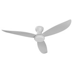 Banks Outdoor LED Color-Select Ceiling Fan - White / Frosted