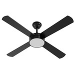 Bryant LED Color-Select Ceiling Fan - Black / Frosted