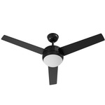 Davis LED Color-Select Ceiling Fan - Black / Frosted