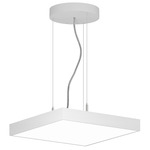 Jazz Square Pendant - White
