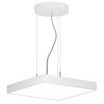 Jazz Square Pendant - White
