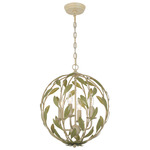 Broche Round Pendant - Champagne Green Tea