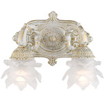 Mayfield Double Wall Sconce - Antique White / Frosted