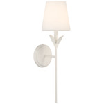 Broche Petal Wall Sconce - Matte White / White Glass
