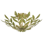 Broche Vines Semi Flush Ceiling Light - Champagne Green Tea