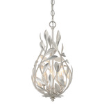 Broche Teardrop Chandelier - Antique Silver