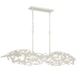 Broche Linear Chandelier - Matte White