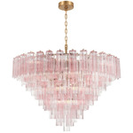 Addis Chain Hung Drop Chandelier - Aged Brass / Spring