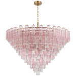 Addis Chain Hung Drop Chandelier - Aged Brass / Spring
