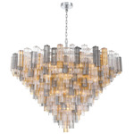 Addis Chain Hung Drop Chandelier - Polished Chrome / Autumn