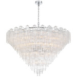 Addis Chain Hung Drop Chandelier - Polished Chrome / Clear