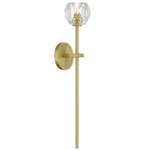 Aragon Crystal Wall Sconce - Soft Brass / Clear