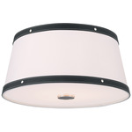 Callahan Ceiling Light - Polished Nickel / Black / White