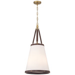 Callahan Pendant - Luxe Gold / Brown / White