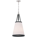 Callahan Pendant - Polished Nickel / Black / White