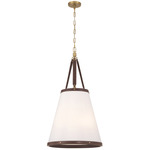 Callahan Pendant - Luxe Gold / Brown / White