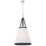 Callahan Pendant - Polished Nickel / Black / White