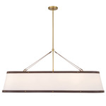 Callahan Linear Chandelier - Luxe Gold / Brown / White