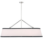 Callahan Linear Chandelier - Polished Nickel / Black / White