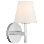 Colton Empire Wall Sconce - Polished Chrome / White