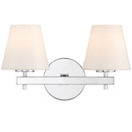 Colton Empire Bathroom Vanity Light - Polished Chrome / White