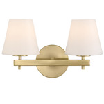 Colton Empire Bathroom Vanity Light - Vibrant Gold / White