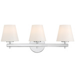 Colton Empire Bathroom Vanity Light - Polished Chrome / White