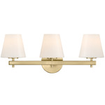 Colton Empire Bathroom Vanity Light - Vibrant Gold / White