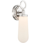 Calvin Wall Sconce - Polished Nickel / White