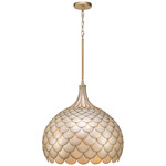 Darby Pendant - Soft Gold / White