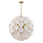 Esme Chandelier - Aged Brass / White