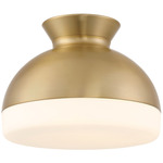 Gidget Semi Flush Ceiling Light - Vibrant Gold / White Glass