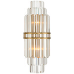 Hayes Wall Sconce - Aged Brass / Clear