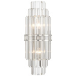 Hayes Wall Sconce - Polished Nickel / Clear