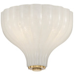 Layton Semi Flush Ceiling Light - Luxe Gold / White