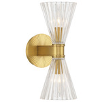 Lotus Cone Wall Sconce - Luxe Gold / Clear