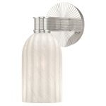 Lotus Dome Wall Sconce - Polished Nickel / White